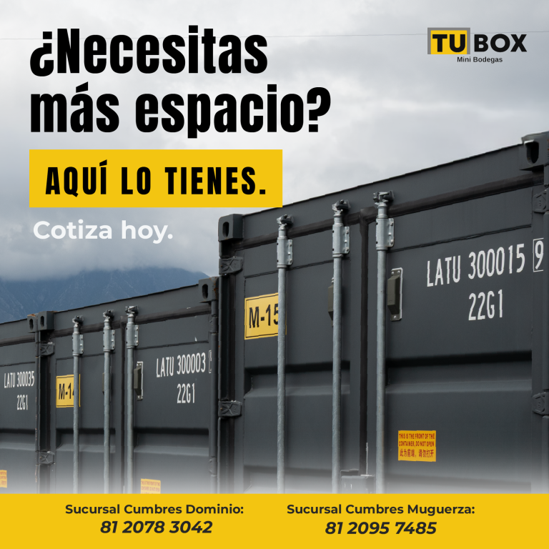 ¿Necesitas más espacio? Aquí lo tienes: Tu Box Mini Bodegas